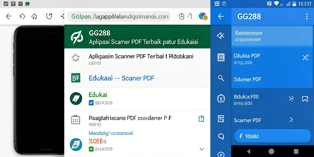 Tampilan antarmuka GG288 yang sederhana dan fungsional untuk Scanner PDF.