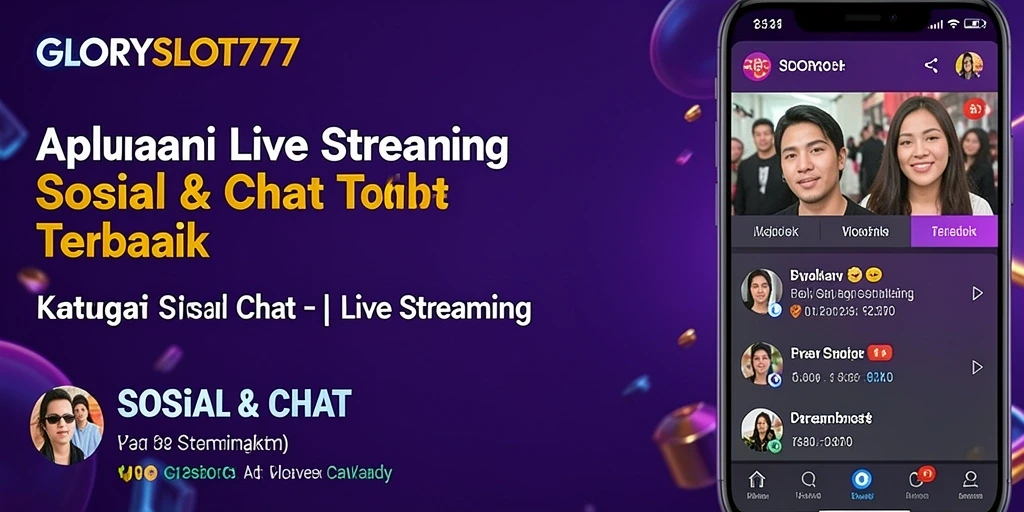 Tampilan antarmuka GLORYSLOT777 yang ramah pengguna saat Live Streaming.