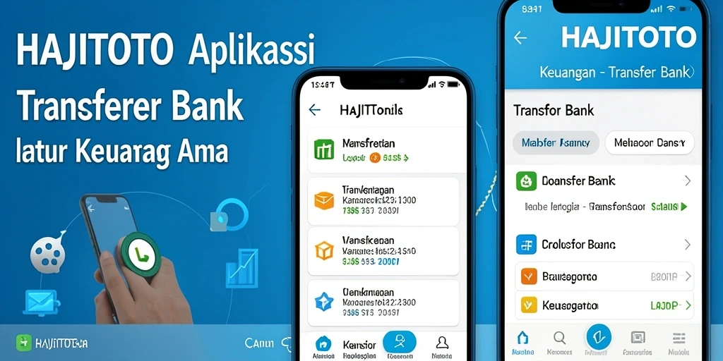 Antarmuka aplikasi HAJITOTO untuk transfer bank yang mudah digunakan.