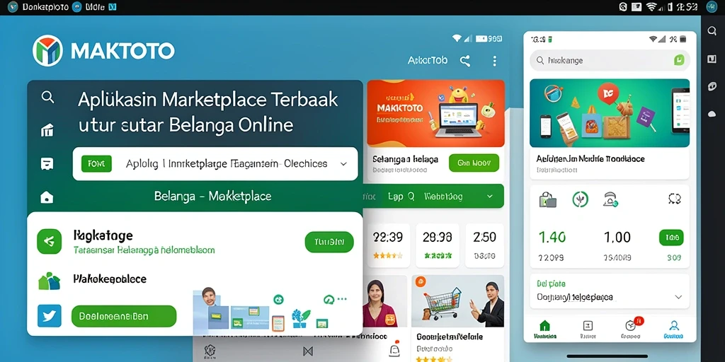 Antarmuka MAKTOTO yang menarik dan mudah digunakan untuk berbelanja.