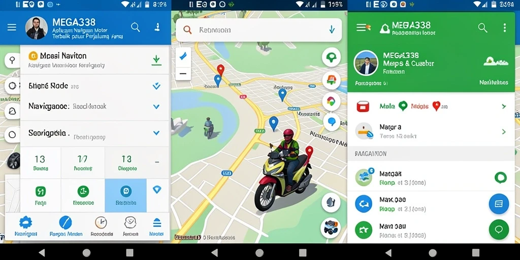Antarmuka MEGA338 yang ramah pengguna untuk navigasi motor.