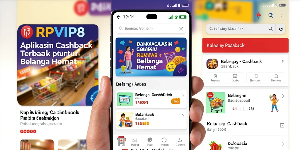 Tampilan antarmuka RPVIP8 yang menarik untuk cashback belanja.