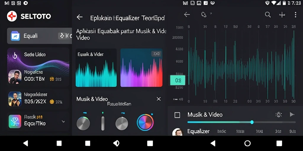 Antarmuka SELTOTO yang intuitif dan fungsional untuk pengaturan Equalizer.